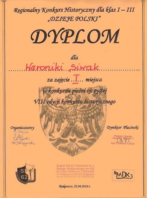 Weronika - dyplom